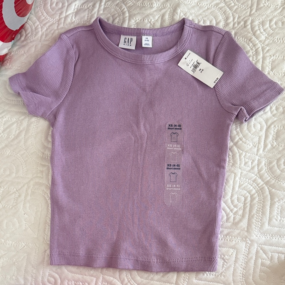 GAP Kids Lavender Ribbed Tee